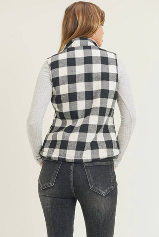 Risen - Buffalo Plaid Trucker Vest