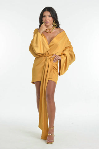 Steffany Milano - Golden Empress Wrap Dress