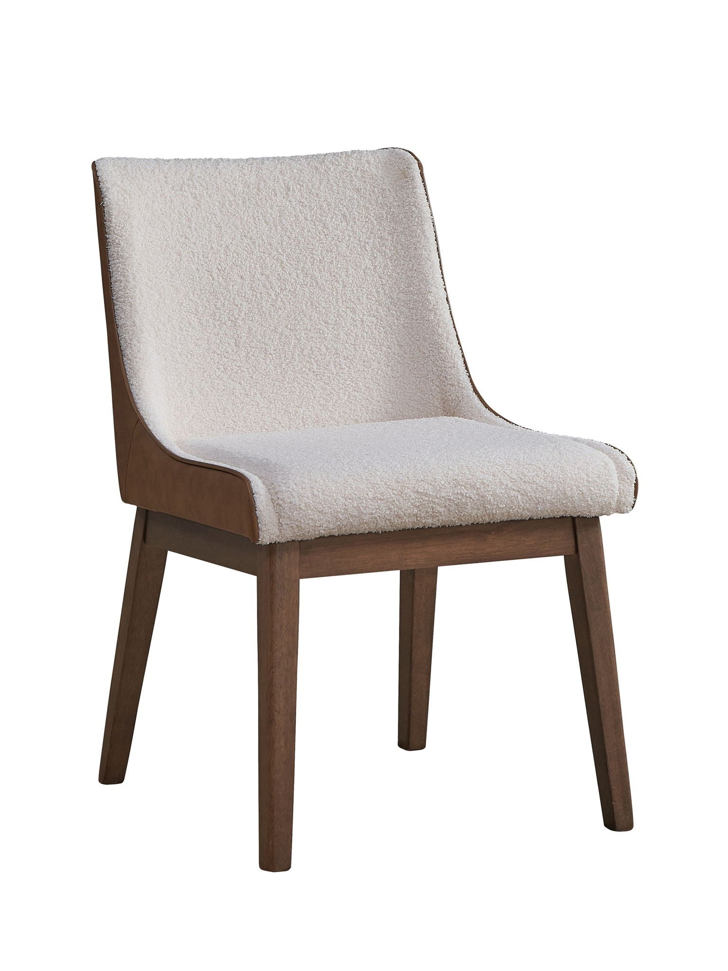 Ginny Boucle Velvet Side Chair (Set of 2) - Walnut
