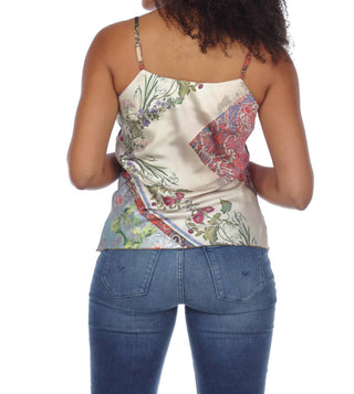 Paparazzi - Charmeuse Satin Patchwork Print Camisole