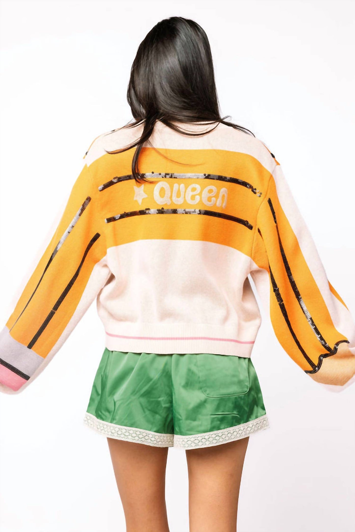 Queen Of Sparkles - Pencil Button Up Cardigan