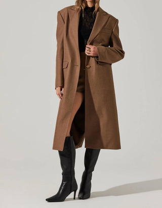 Astr - Brylee Longline Single Breasted Coat