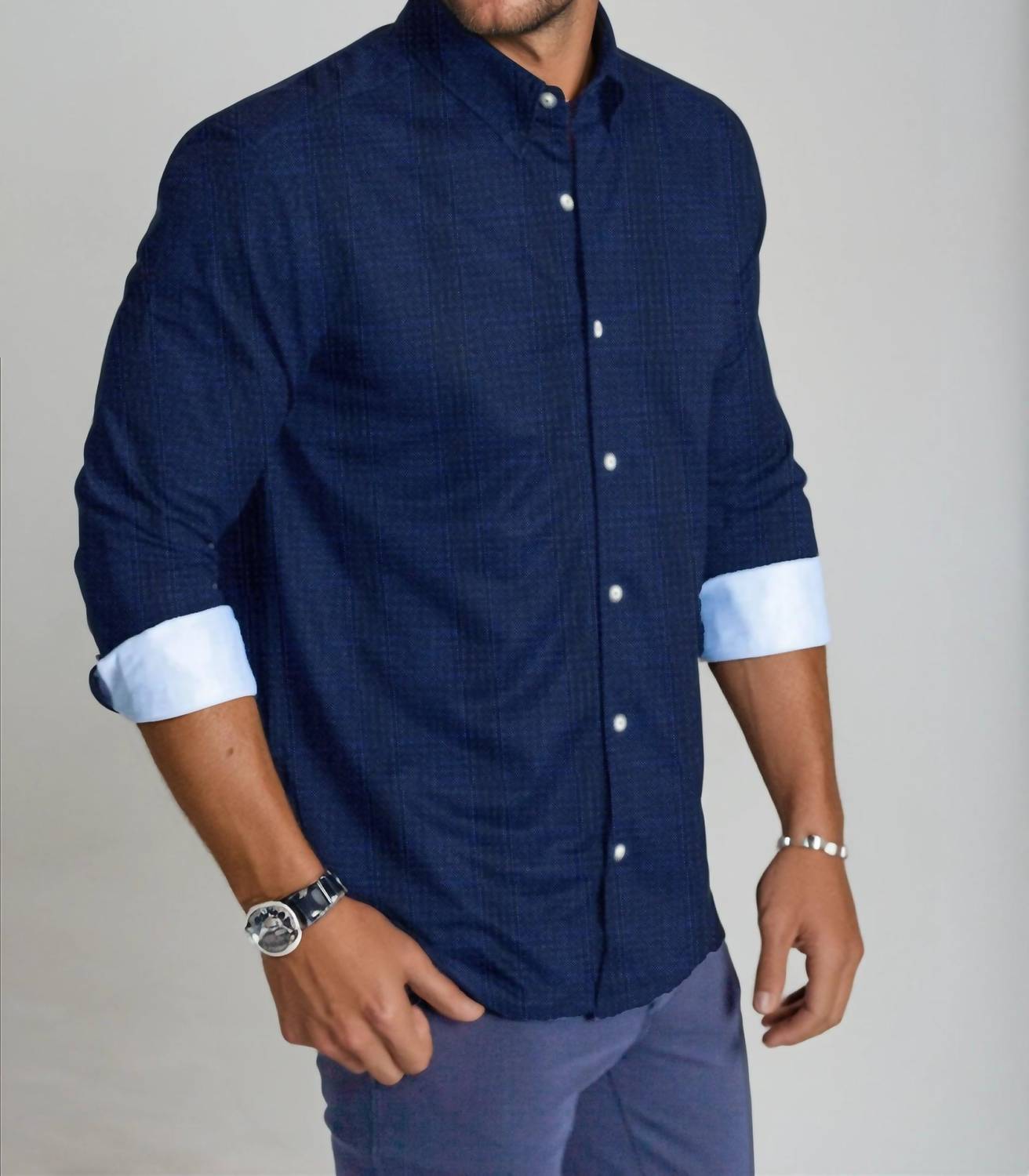 Buki - Moody Blues Plaid Long Sleeve Tech Shirt