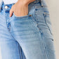 Trendsi - Women's Kancan Full Size Mid Rise Y2k Slit Bootcut Jeans