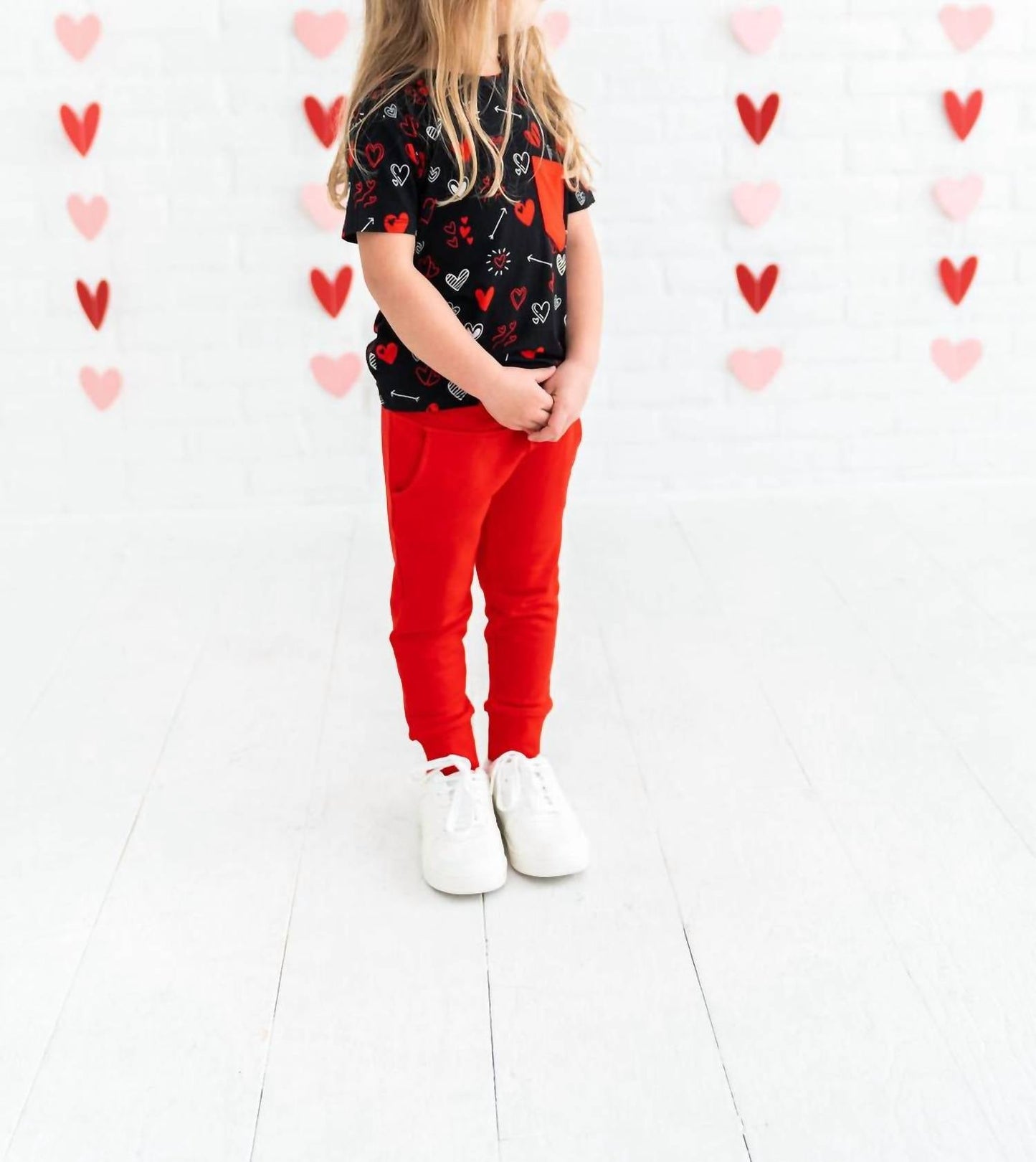 Laree + Co. - Heart Doodles Bamboo Pocket Tee + Jogger Set