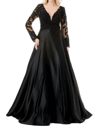 Coya Collection - Long Sleeve Satin Ball Gown