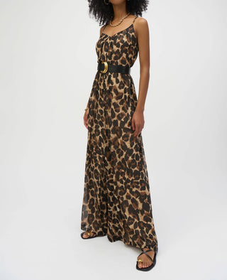 Joseph Ribkoff - chiffon animal print wide leg jumpsuit