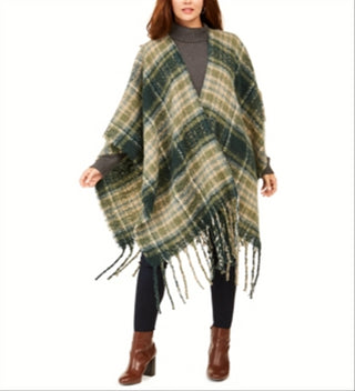 Charter Club Women's Supersoft Brushed Fringed Top -Green One size