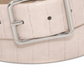 INC International Concepts Women's Croc Embossed Panel Belt Beige Size Small