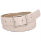 INC International Concepts Women's Croc Embossed Panel Belt Beige Size Large