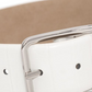 INC International Concepts Women's Croc Embossed Panel Belt White Size X-Large