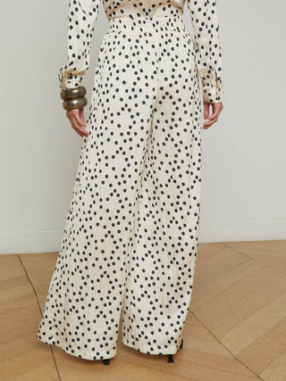 L'Agence - Lillian Polka Dot Wide Leg Pant
