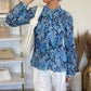 Lucy Paris - Amaya Pleated Puff Sleeve Floral Top