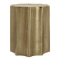 Drum Accent Side Table, Stylish Scalloped Design