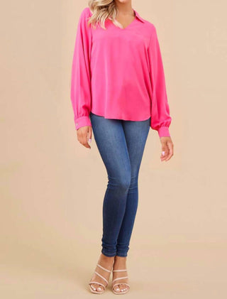 Jodifl - Long Sleeve V Neck Top