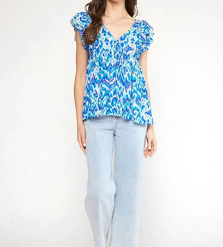 Entro - Lexie Ruffle Sleeves Top