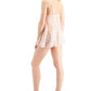 Linea Donatella Women's Stretch Lace Babydoll Chemise Nightgown Pink Size Small