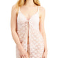 Linea Donatella Women's Stretch Lace Babydoll Chemise Nightgown Pink Size Small