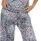 Linea Donatella Women's Printed Cami & Cropped Pants Pajama Set Beige Size Small