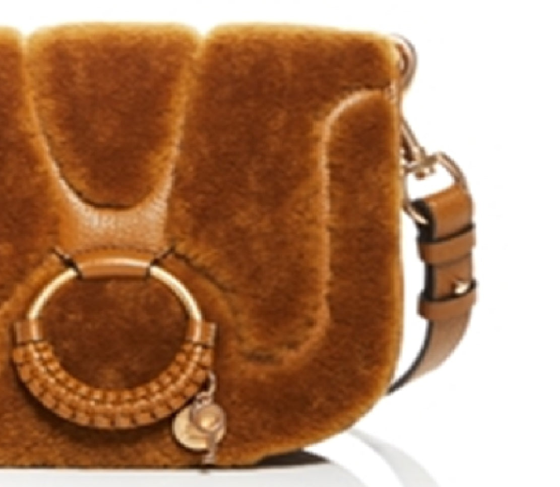 See by Chloe Women's Shearling & Leather Crossbody Brown Size Regular