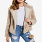 GUESS Women's Mixed Media Reversible Jacket Brown Size Medium