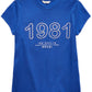 GUESS Big Girl's 1981 Rhinestone T-Shirt Blue Size Medium