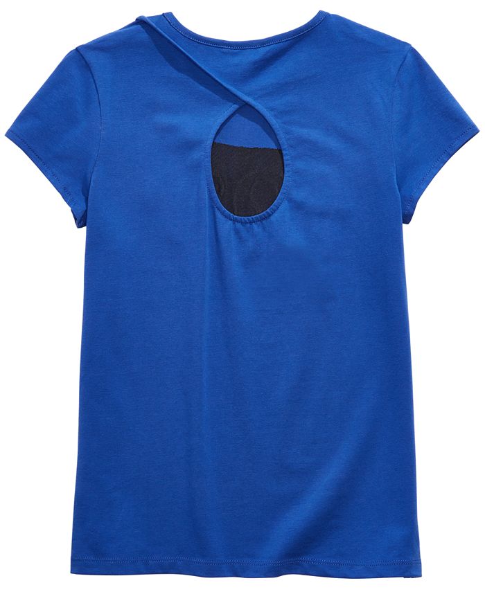 GUESS Big Girl's 1981 Rhinestone T-Shirt Blue Size Medium