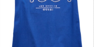 GUESS Big Girl's 1981 Rhinestone T-Shirt Blue Size Medium