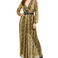 Guess Women's Maya Maxi Dress Yellow Size Large