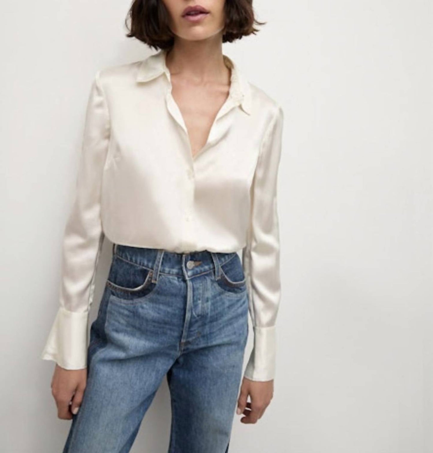 Veronica Beard - Monique Silk Button Down Shirt