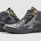 Kcr Group - Men's Thick Wool-Lined Zip-Up Leather Boots