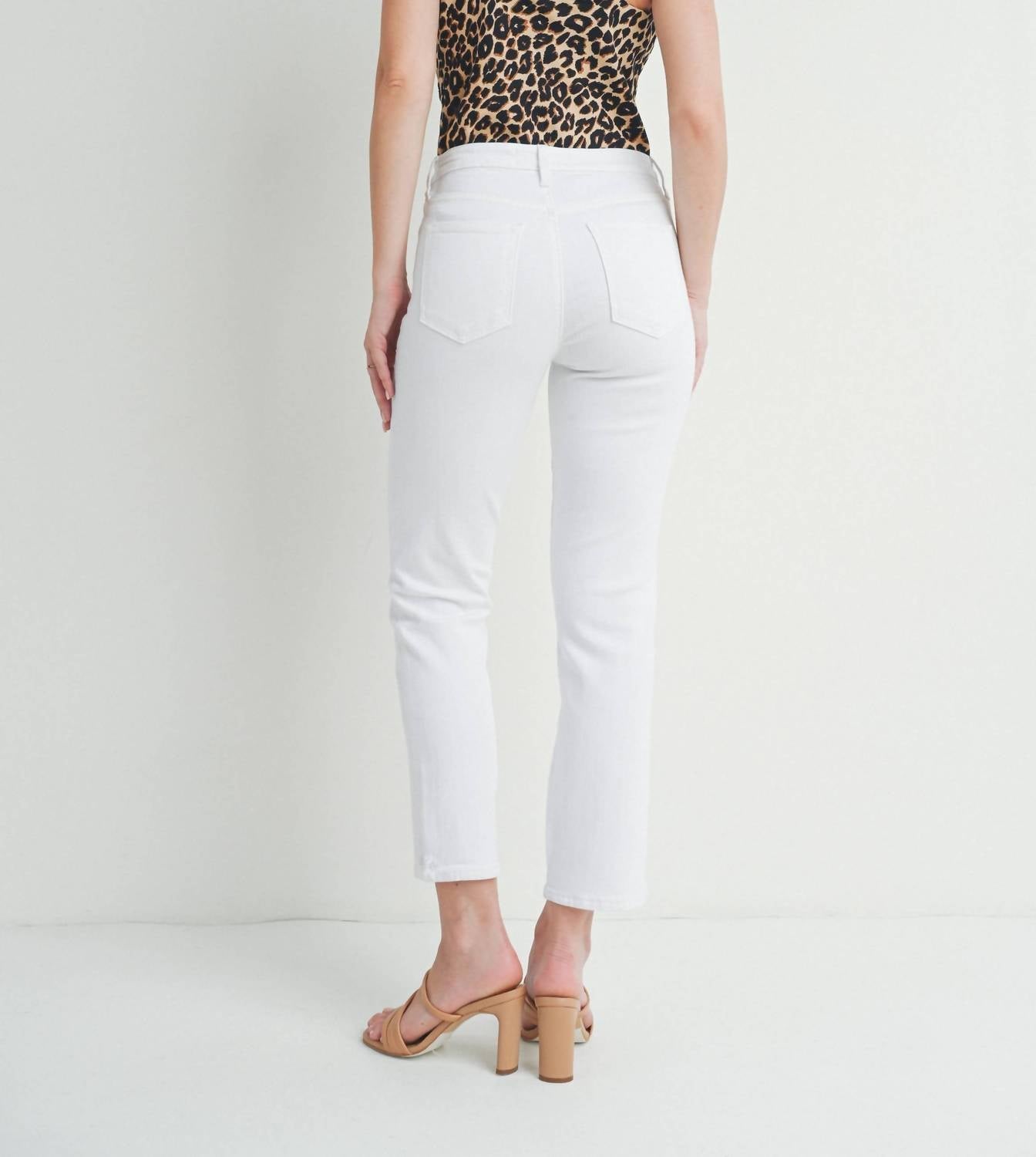 Just Black Denim - Arrow Straight White Denim Jean