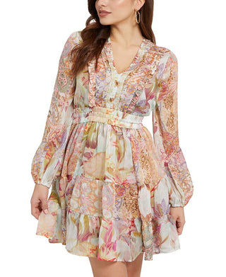 GUESS Women's Primrose Dress Yellow Size Small