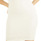 GUESS Women's Lana Ribbed Knit Bodycon Dress White Size Medium