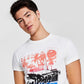 GUESS Men's Cruisin Graphic T-Shirt White Size XX-Large