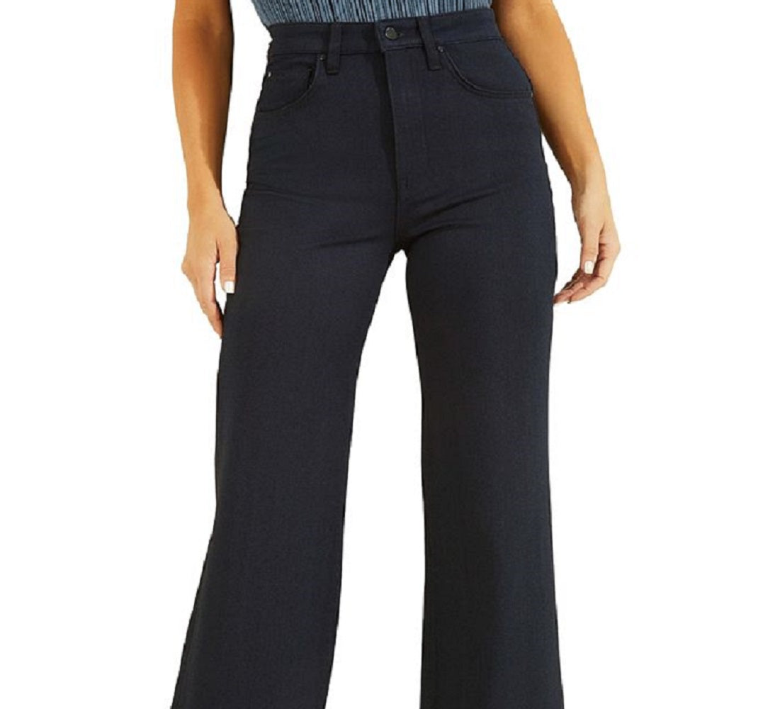 GUESS Women's High Rise Wide Leg Palazzo Style Jeans Blue Size 25X32