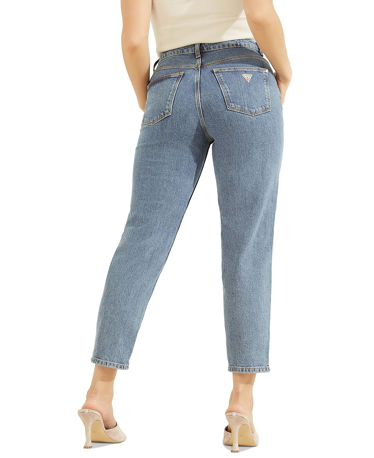 GUESS Women's High Rise Mom Jeans Blue Size 27