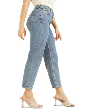 GUESS Women's High Rise Mom Jeans Blue Size 27