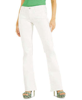 GUESS Women's Ryder Low Rise Flare Jeans White Size Large