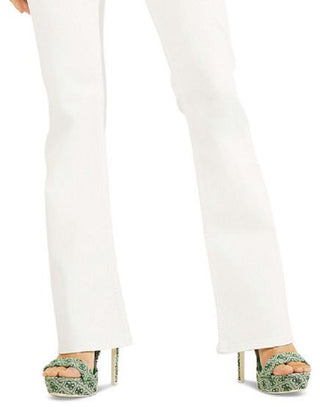 GUESS Women's Ryder Low Rise Flare Jeans White Size Large