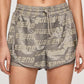GUESS Women's Logo Print Shorts Gray Size Medium