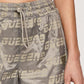 GUESS Women's Logo Print Shorts Gray Size Medium