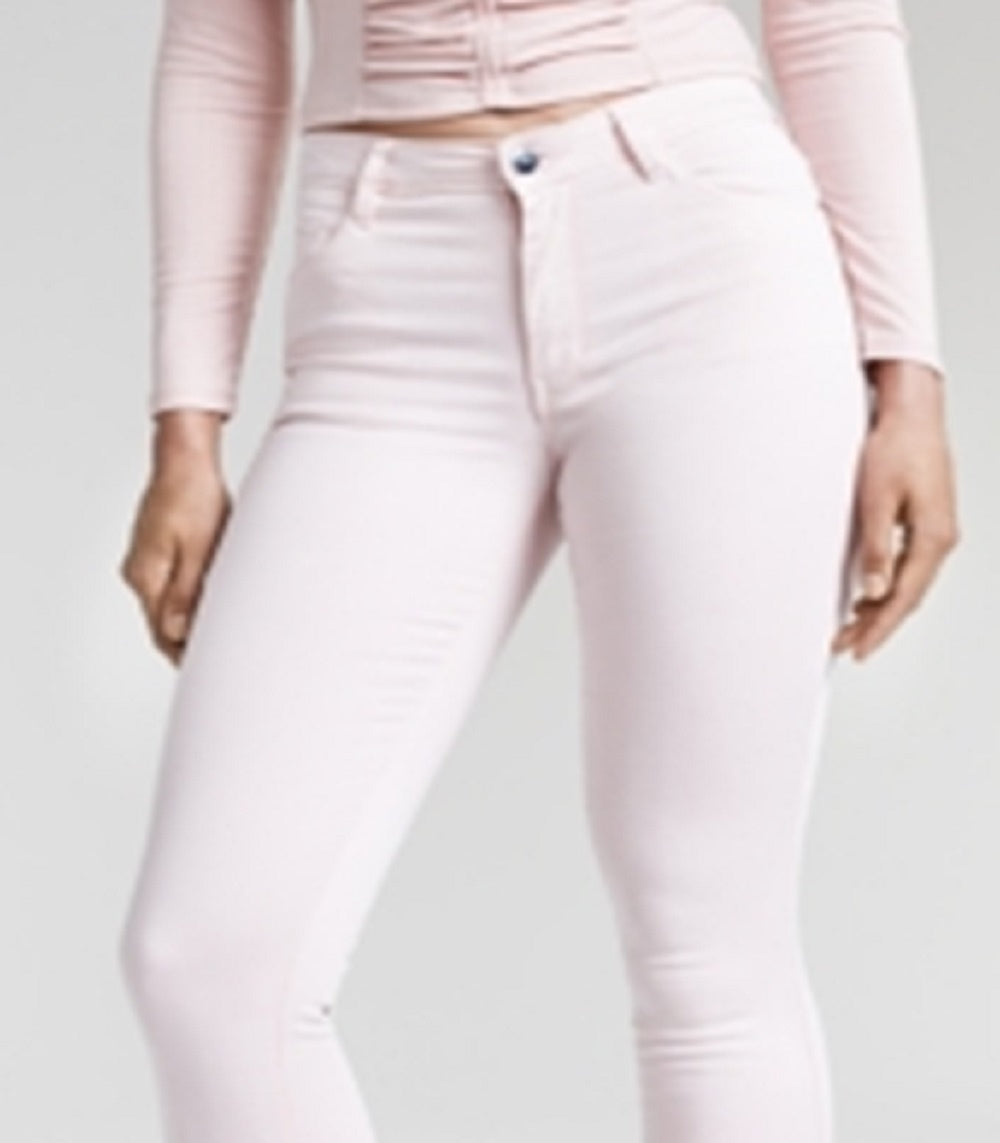 GUESS Women's Sexy Curve Mid Rise Skinny Pants Pink Size 26