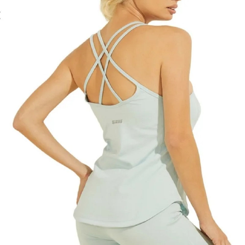 GUESS Women's Avril Tank Top Blue Size Medium