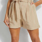 Guess Hilena Striped Belted Shorts Brown Size XS