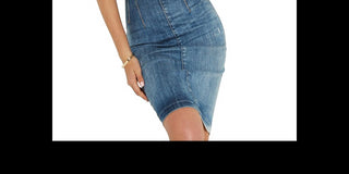 Guess Women's Christie Denim Halter Dress Blue Size XS
