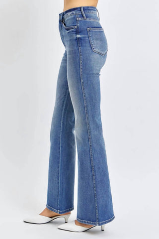 Judy Blue - Tummy Control Contrast Wash Flare Jeans
