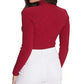 GUESS Women's Lea Cutout Sequined Ribbed 3/4 Sleeve Sweater Red Size Small