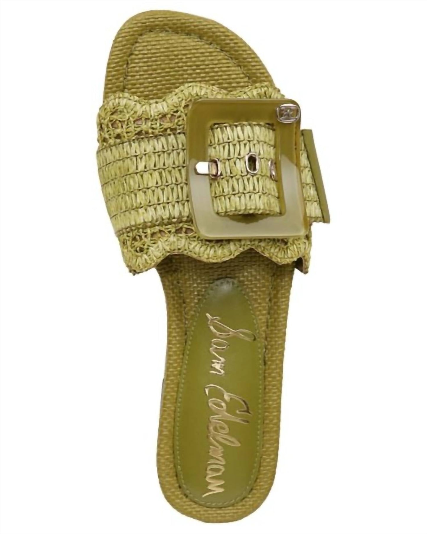 Sam Edelman - Women's Bambi Raffia Buckle Slide Sandals