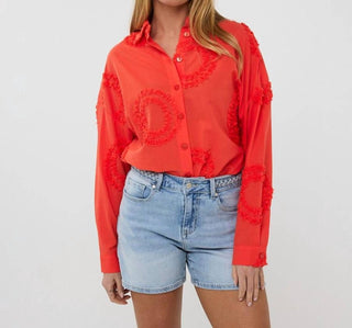 Esqualo - 3d Circle Embroidered Blouse